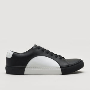 THEY NEW YORK CIRCLE LOW SNEAKER IN BLACK & WHITE